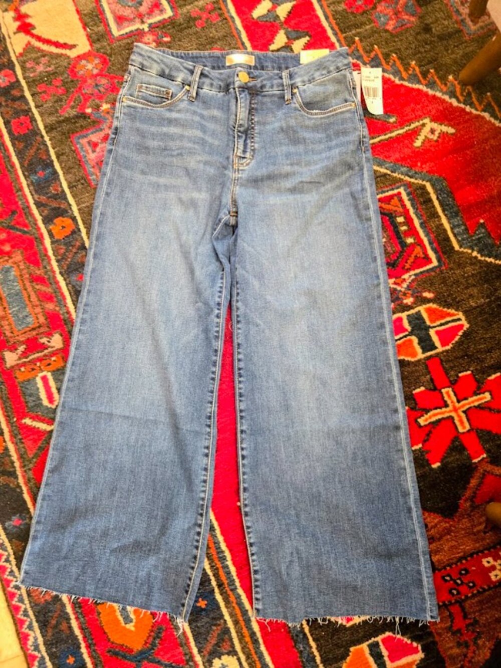NWT KUT from the Kloth Meg High Rise Fab Ab Wide Leg Jeans - Size 8